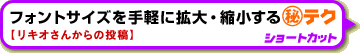 �t�H���g�T�C�Y����y�Ɋg��E�k������}����e�N