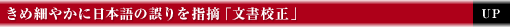 きめ細やかに日本語の誤りを指摘「文書校正」